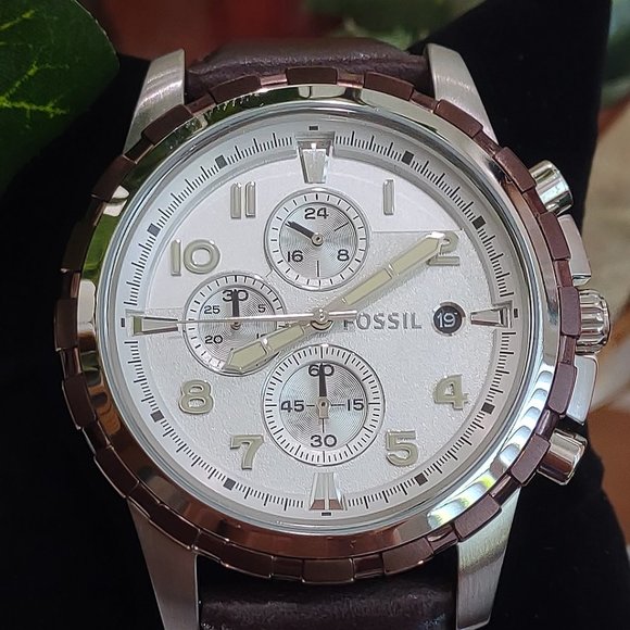 Fossil Men's Leather Chronograph Watch – Limited Edition